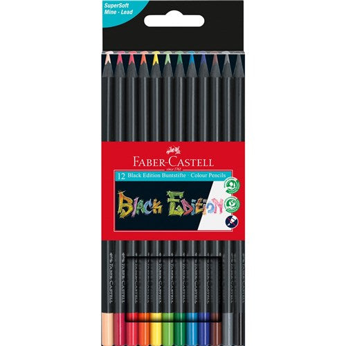 Faber Castell Black Edition Colouring Pencils Box of 12