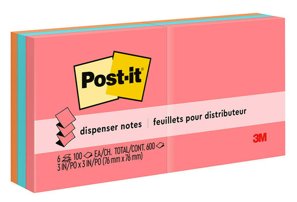 NOTES POST-IT POP UP REFILL R330AN 73X73MM ASST CAPET/POPTI  PK6