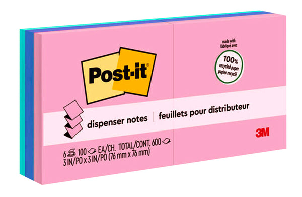 NOTES POST-IT R330-RP-6AP 76X76MM GREENER POP-UP SWEET SPRINKLES PK6