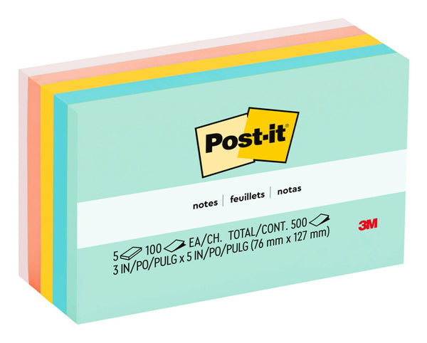NOTES POST-IT 655-5 73X123MM ASST MARSEILLE PK5