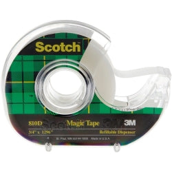 TAPE MAGIC SCOTCH 810 19MMX33M ON DISP PK6