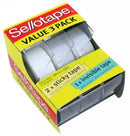 Tape Sello 18mmx12m Value Pack (2 Sticky+1 Invisible) (BX3)