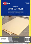 Manilla Folder Avery A4 Buff Pk20