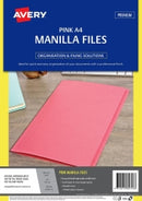 MANILLA FOLDER AVERY A4 PINK PK20