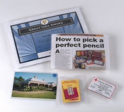 CARD HOLDER MARBIG A6 PLASTIC (NO HOLES) CLEAR PK10