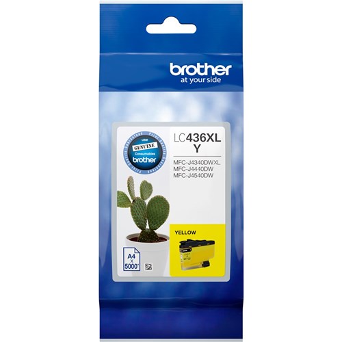 Brother LC-436XLY Ink Cartridge High Yield Yellow