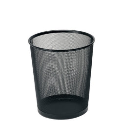 COMPASS MESH 11LT ROUND WASTE BIN BLACK