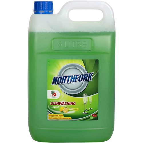 Northfork GECA Concentrated Dishwashing Liquid Fresh Lemon Fragrance 5 Litres