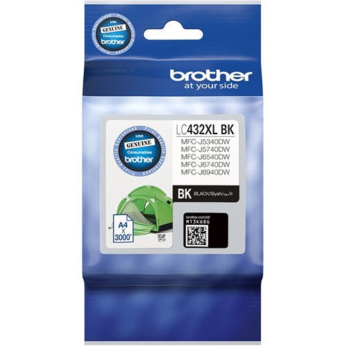 Brother LC-432XLBK Ink Cartridge High Yield Black