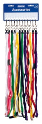 LANYARDS KEVRON BREAKAWAY ASSORTED COLOURS CARD 12