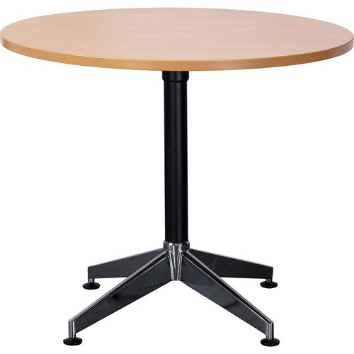 Rapidline Typhoon Round Meeting Table 900D x 730mmH Beech Top Black Base