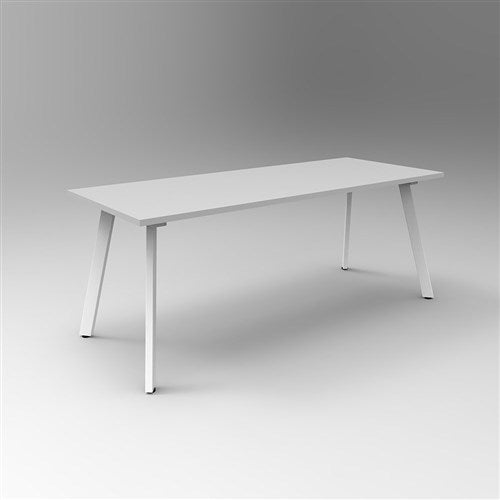 Rapidline Eternity Meeting And Boardroom Table 1500W x 750D x 730mmH Grey Top White Base