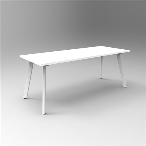 Rapidline Eternity Meeting And Boardroom Table 1500W x 750D x 730mmH White Top White Base