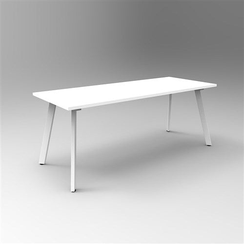 Rapidline Eternity Meeting And Boardroom Table 1800W x 900D x 730mmH White Top White Base