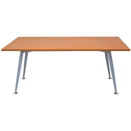 Rapidline Rapid Span Meeting Table 1800W x 750D x 730mmH Cherry Top Silver Frame