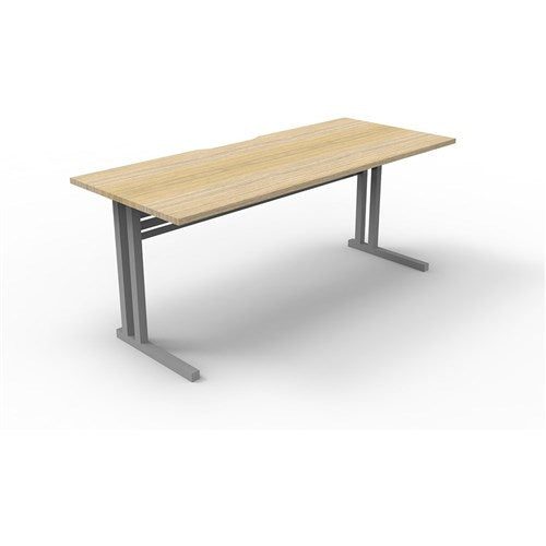 Rapidline C Leg Desk 1200W x 750D x 730mmH Natural Oak/Silver