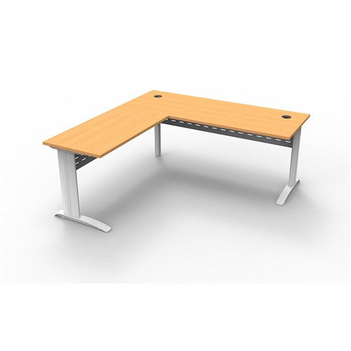 Rapidline Span Desk And Return 1800/1100W x 700/600D x 730mmH Beech/White