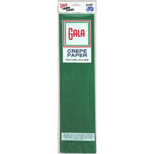 Alpen Gala Crepe Paper 240 x 50cm National Green Pack Of 12