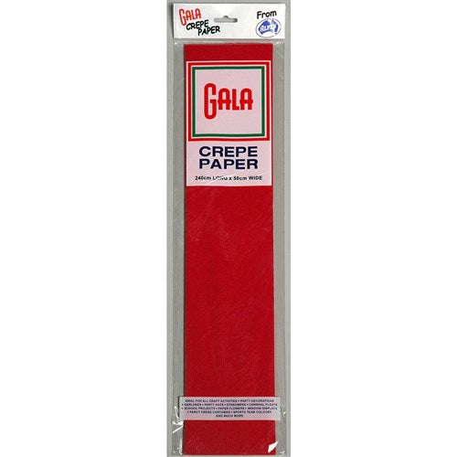 Alpen Gala Crepe Paper 240 x 50cm National Red Pack Of 12