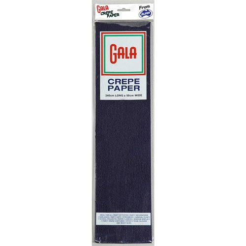 Alpen Gala Crepe Paper 240 x 50cm Navy Pack Of 12