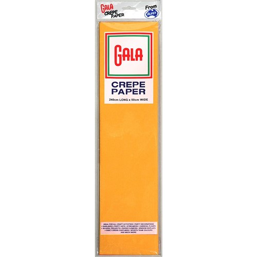 Alpen Gala Crepe Paper 240 x 50cm National Gold Pack Of 12