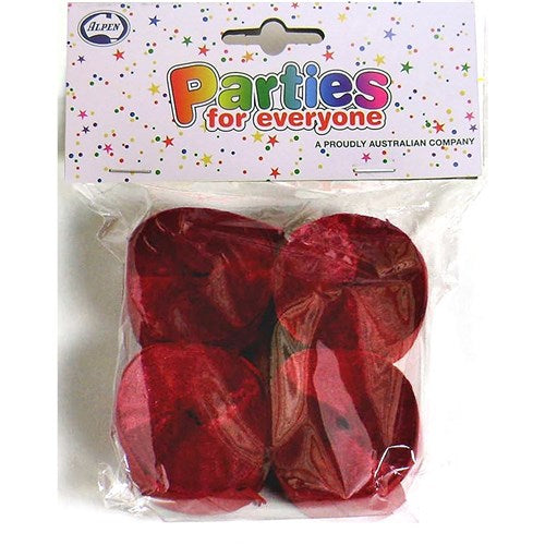 Alpen Parties For Everyone Crepe Streamers 35mm x 13m Maroon Pack Of 4 BOX6