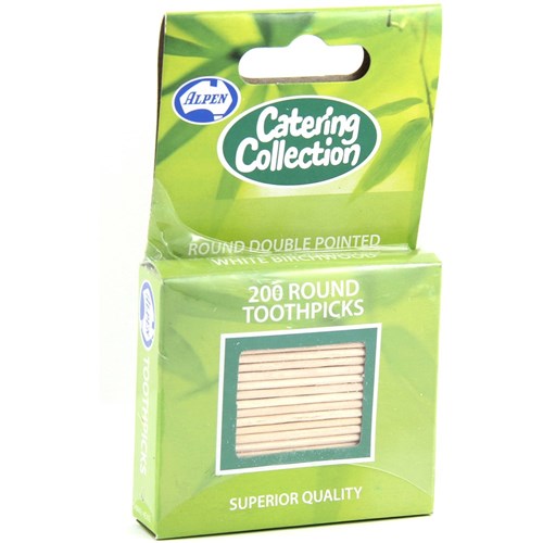 Alpen Catering Collection Toothpicks Round Double Pointed Pack Of 200