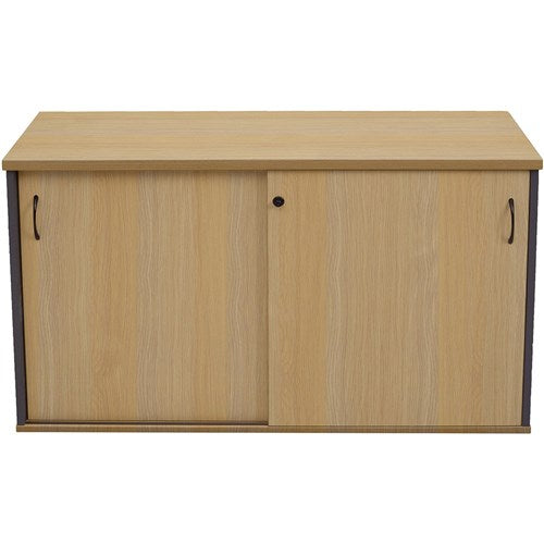 Rapidline Credenza Sliding Doors 1500W x 450D x 730mmH Oak And Ironstone