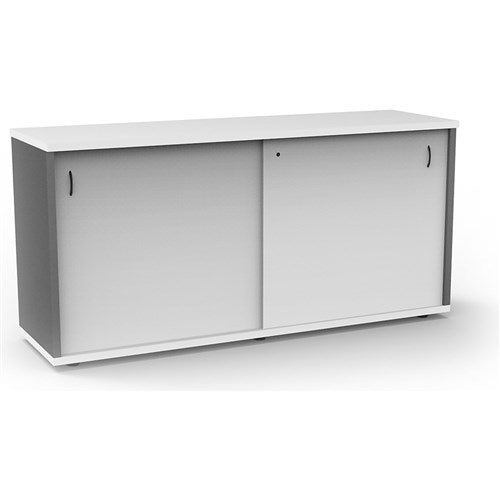 Rapidline Credenza Sliding Doors 1500W x 450D x 730mmH White And Ironstone