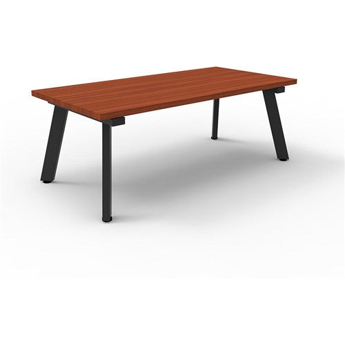 Rapidline Eternity Coffee Table 1200W x 600D x 450mmH Cherry Top Black Base