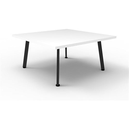 Rapidline Eternity Coffee Table 900W x 900D x 450mmH White Top Black Base