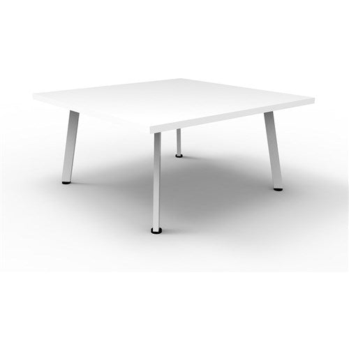 Rapidline Eternity Coffee Table 900W x 900D x 450mmH White Top White Base