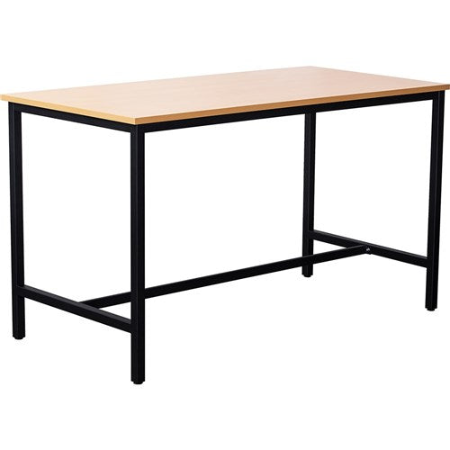 Rapidline High Bar Table 1800W x 900D x 1050mmH Beech Top Black Frame