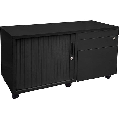 Rapidline Mobile Caddy Left Hand Tambour Door 1050W x 500D x 615mmH Black