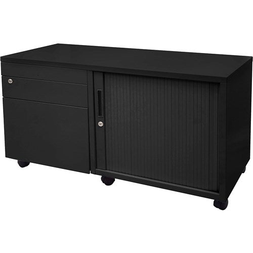 Rapidline Mobile Caddy Right Hand Tambour Door 1050W x 500D x 615mmH Black