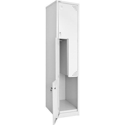 Rapidline Go Locker 2 Step Door 380W x 455D x 1830mmH Silver Grey