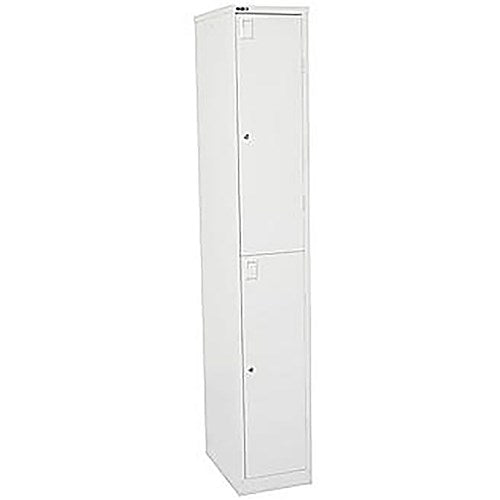 Rapidline Go Locker 2 Door 305W x 455D x 1830mmH White