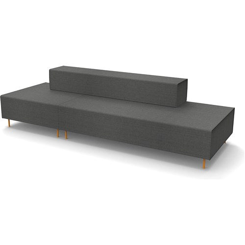 Rapidline Stretch Lounge 2755W x 940D x 710mmH Charcoal Ash