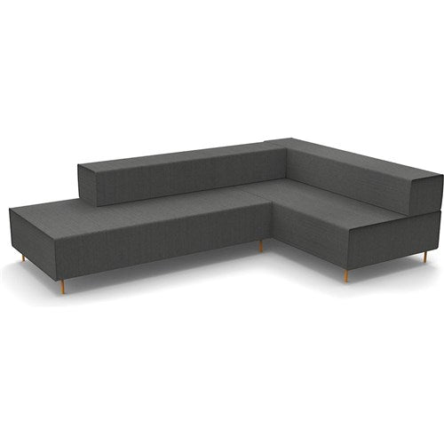 Rapidline Corner Lounge 2770W x 1830D x 710mmH Charcoal Ash