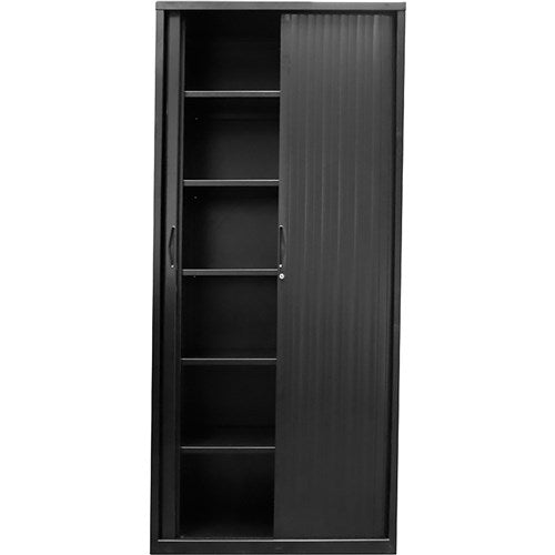 Rapidline Go Tambour Door Cupboard No Shelves Included 900W x 473D x 1981mmH Black