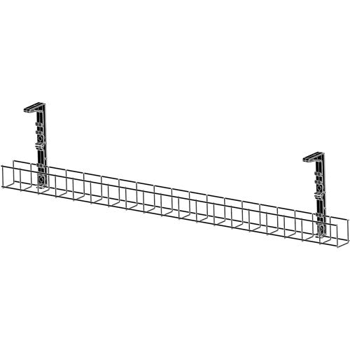 Rapidline Single Tier Cable Basket Kit 1250mm 4GPO+2m Interconnecting Lead Black