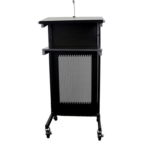 Rapidline Lectern Fixed Shelves 445W x 450D x 1200mmH Black