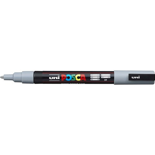 Uni Posca PC-3M Paint Marker Fine 1.3mm Bullet Tip Grey