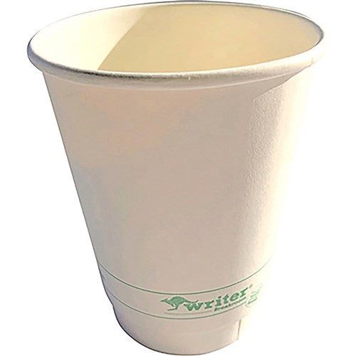 Writer Breakroom Eco Double Wall Paper Cups 237ml 8oz White Pack Of 25 CTN20