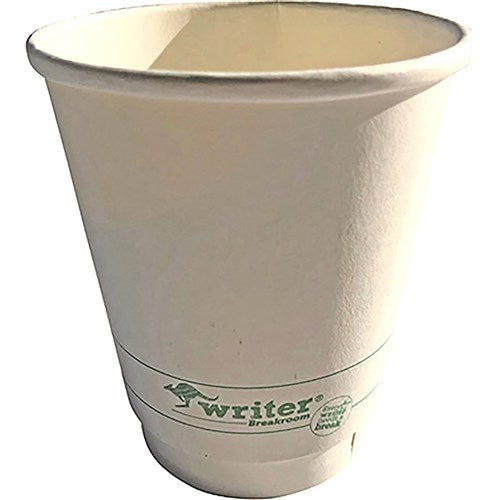 Writer Breakroom Eco Double Wall Paper Cups 355ml 12oz White Pack Of 25 CTN20