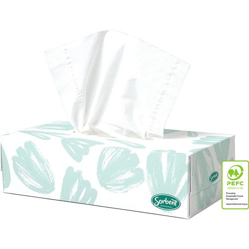 Sorbent Professional Silky White Facial Tissue 2 Ply 100 Sheets CTN48 | Better Office