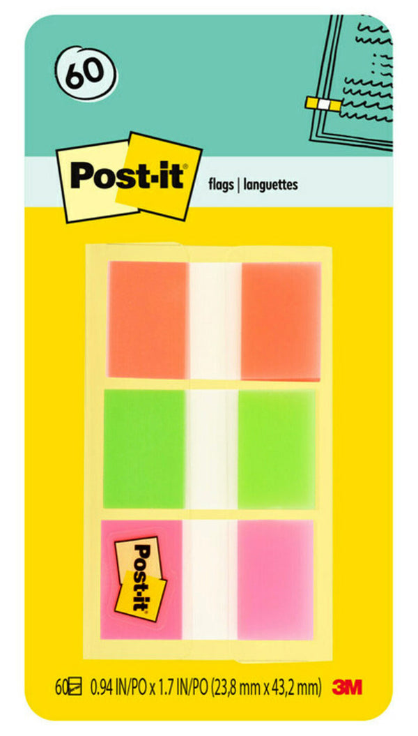 FLAGS POST-IT 23.8X43.2MM 680-OLP 3 COLOURS