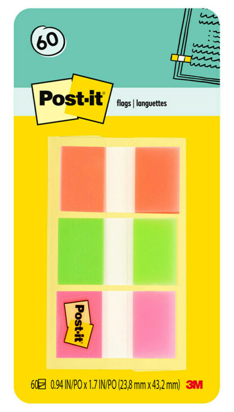 FLAGS POST-IT 23.8X43.2MM 680-OLP 3 COLOURS