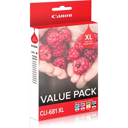 Canon Pixma CLI681XL Ink Cartridge High Yield Value Pack CMYK | Better Office