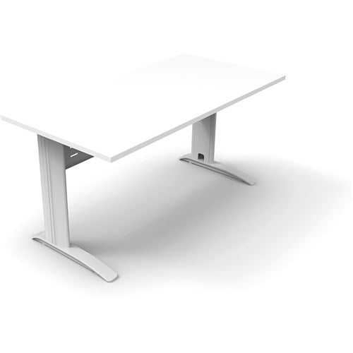 Rapidline Deluxe Rapid Span Straight Desk 1200W x 750D x 730mmH Natural White/White